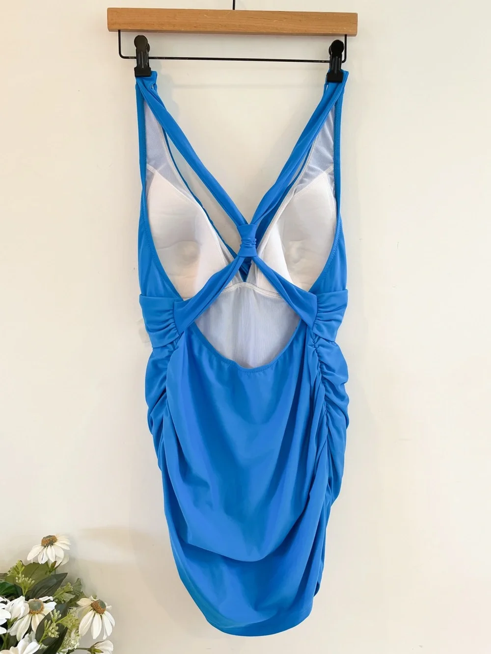 LL Bean Slimming UPF 50+ Ruched One Piece Swimsuit Size 18